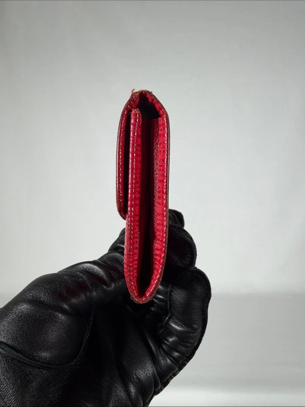 Authentic Louis Vuitton Red Epi Leather Card Wallet
